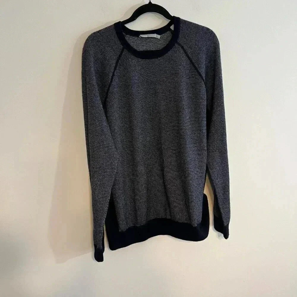 Vince Wool Cashmere Bird's Eye Crewneck Sweater XL - Picture 1 of 7